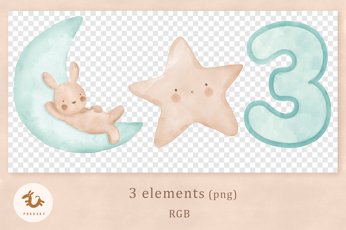Pokraky_Bunny & Moon, an Illustration by Pokraky (Photo 5 of 5)