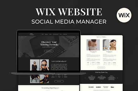 Social Media Manager Wix Website, a Wix Template by Gilla Templates