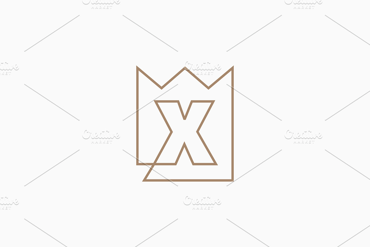 x Letter King Crown Logo Vector Icon, a Branding & Logo Template by VASTARD STUDIO