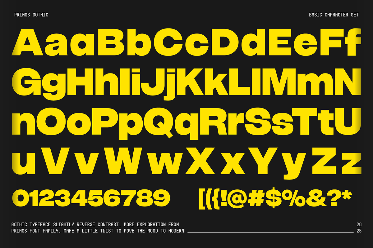 GW Primos Gothic, a Font by Goodwheel Studio (Photo 2 of 15)