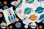 Space illustrations & patterns, an Illustration by Nastya Tkachova (Thumbnail 9 of 9)
