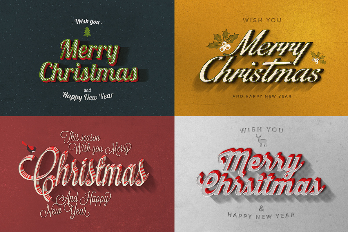 Christmas Text Effects Vol.2, a Brushes & More by Graphicdome (Photo 3 of 5)