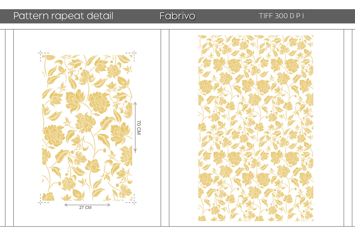 ROYAL Seamless Lined Botanical Print, a Pattern Graphic by Fabrivo (Photo 8 of 10)