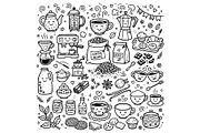 Cute doodle cartoon coffee shop, a Food Illustration by Voodz_shop (Thumbnail 1 of 3)