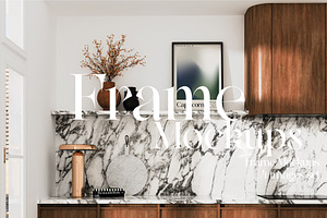Frame mockup bundle in kitchen scene, a Product Mockup by N digital designs