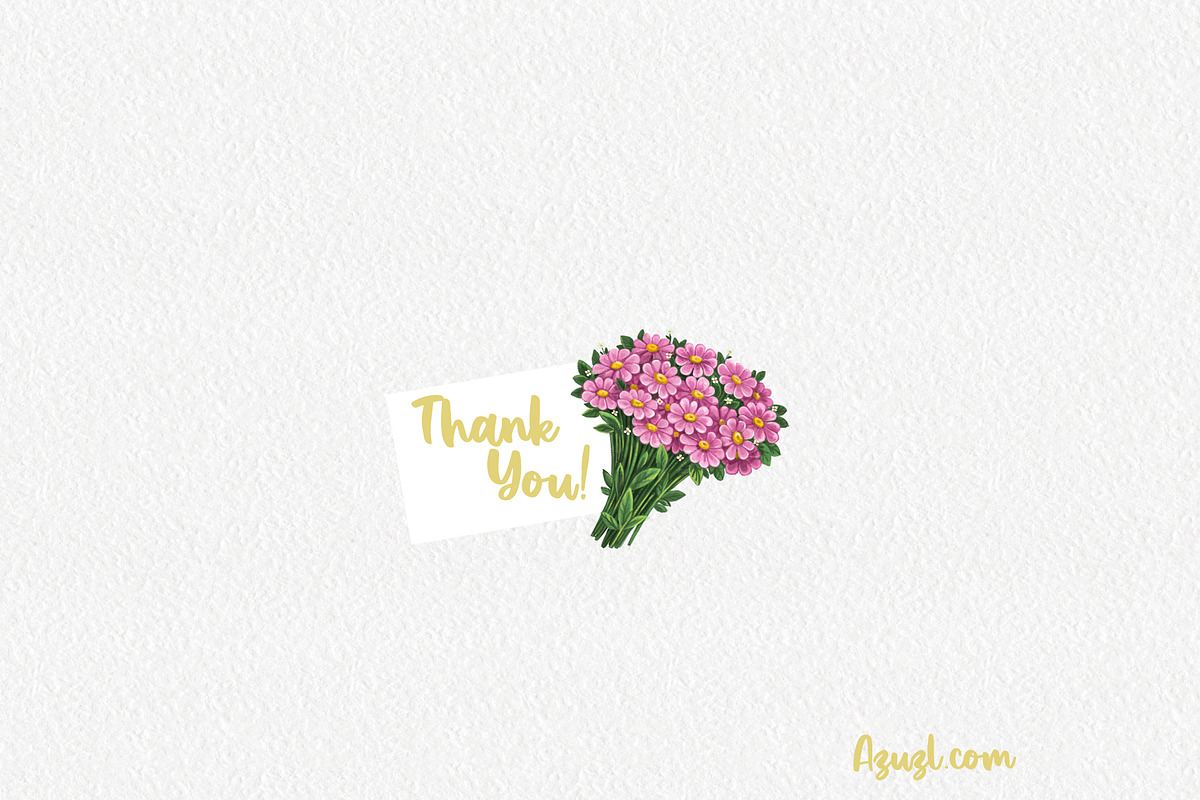 Cute kitten with bouquet of flowers, an Animal Illustration by Azuzlikus (Photo 3 of 3)