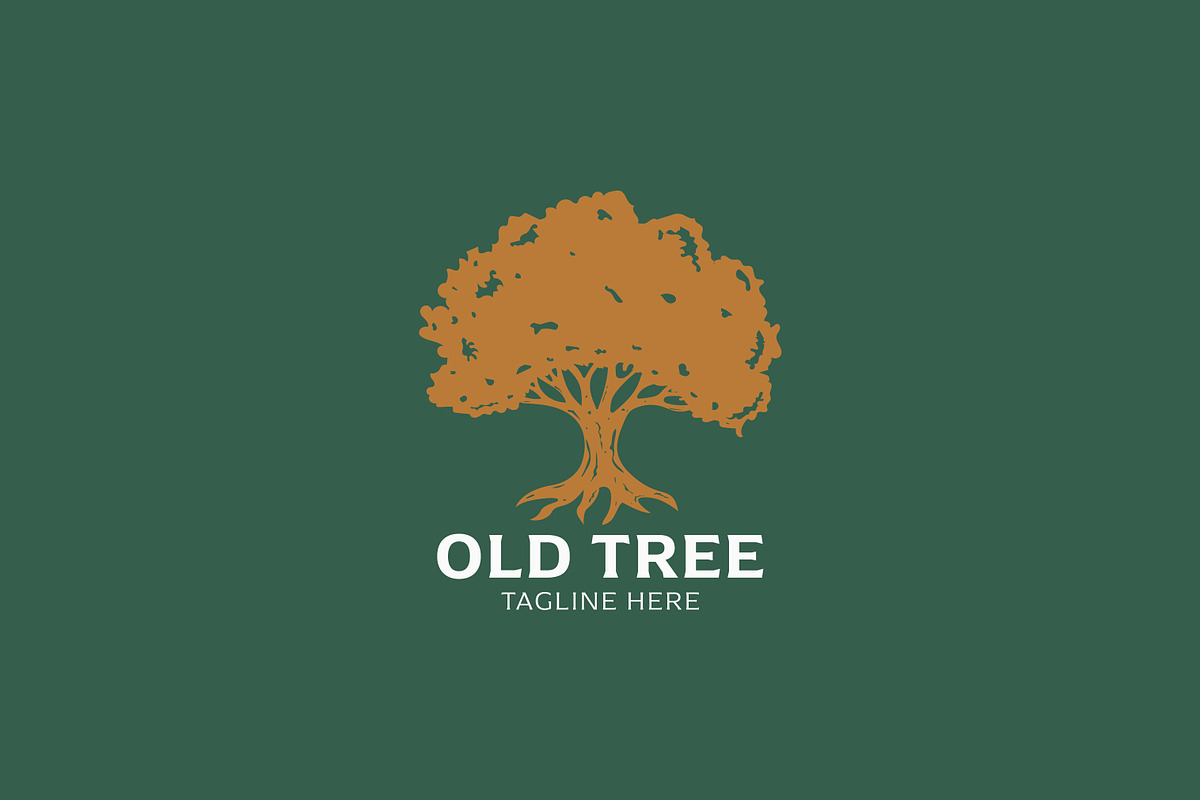 Abstract Illustration Old Tree Logo preview 2