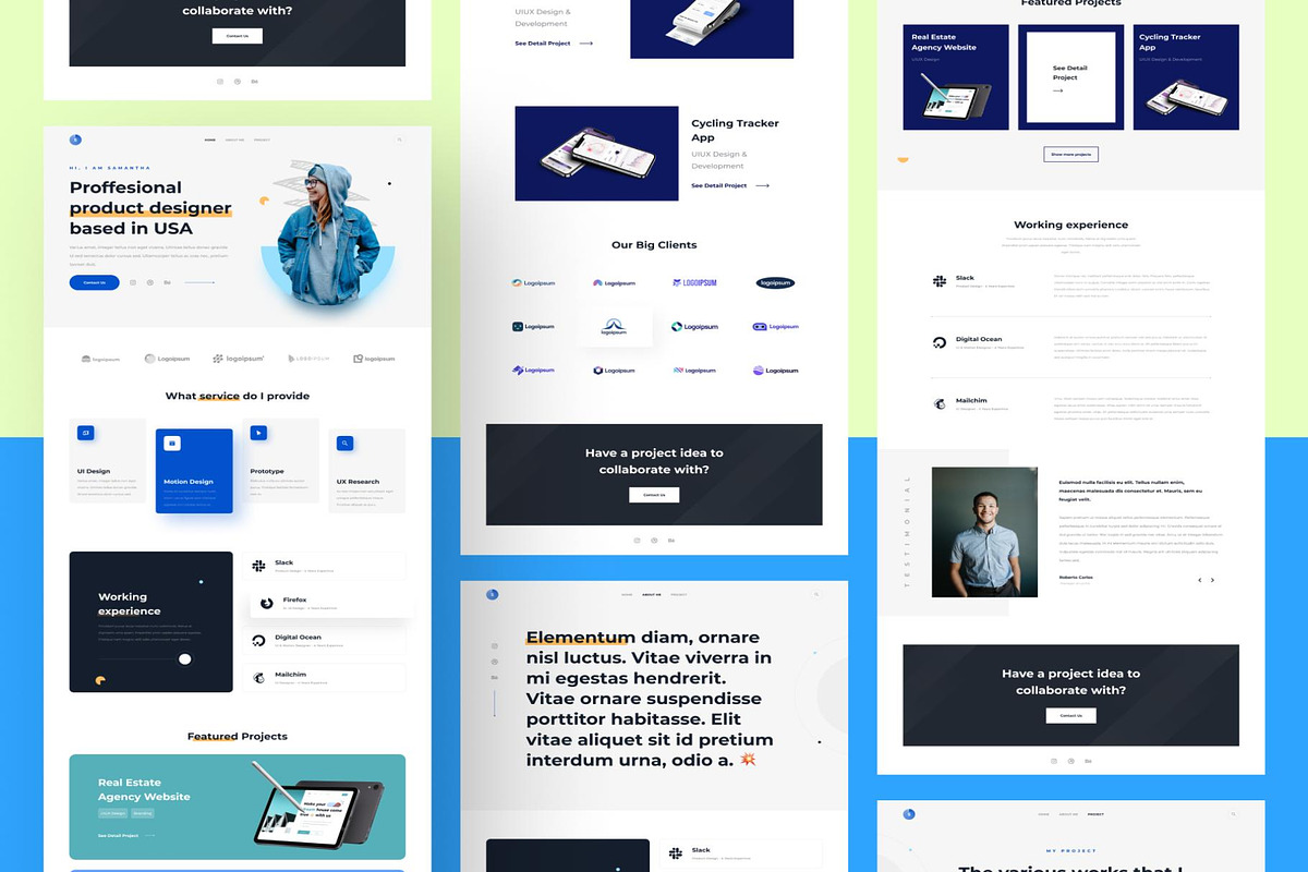 Portyo Personal Portfolio Templates, an UI Kit Template by Lumina_ui_ux202 (Photo 6 of 7)