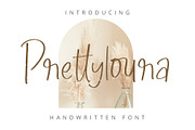 Prettyloura Handwritten Font, a Font by Jaruka (Thumbnail 1 of 6)