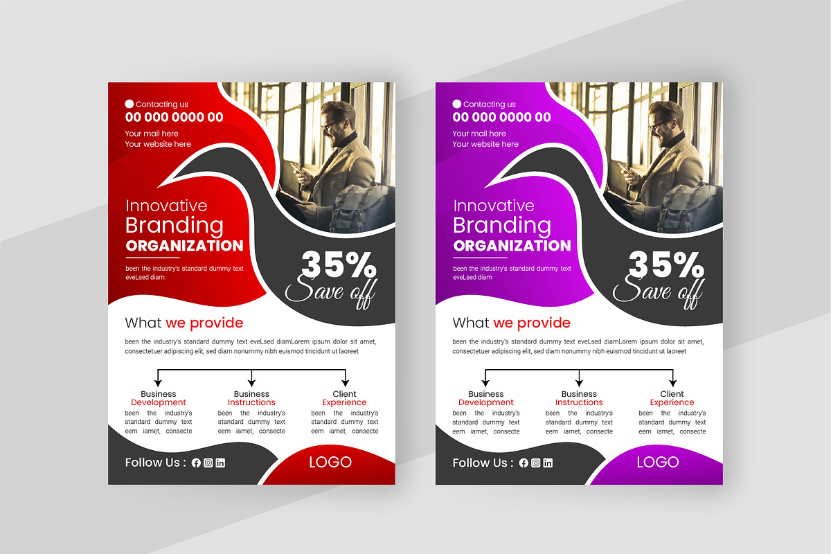 Creative Modern Flyer Design, a Flyer Template by Jibongfx01 (Photo 2 of 2)