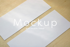 Moody 4x9 Program/Menu Card Mockup, a Print Template by ILLONA GRAPHICS