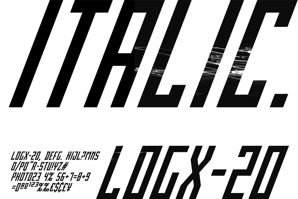 LOGX-20 Font Family preview 4