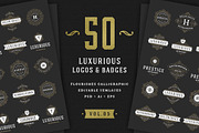 50 ornaments logos & monograms, a Branding & Logo Template by Vasya Kobelev (Thumbnail 1 of 12)