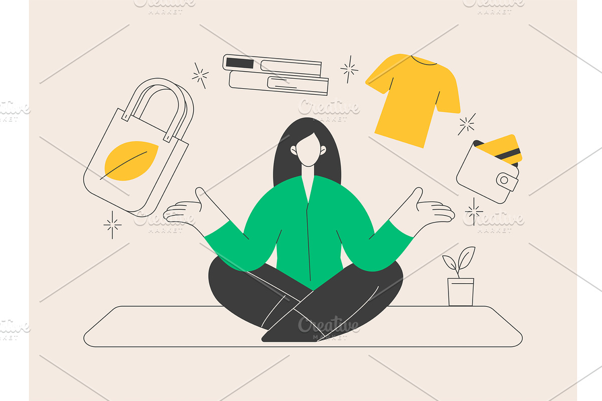 Minimalist lifestyle abstract, a Person Illustration by Visual Generation