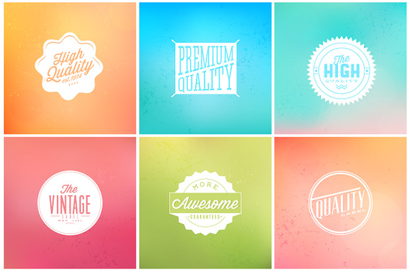 6 Premium Quality Labels