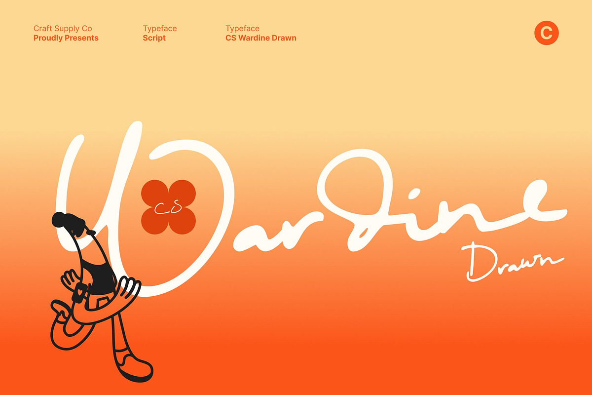 CS Wardine Drawn, a Script Font by Craft Supply Co. (Photo 1 of 8)