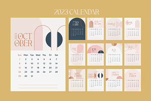 2023 Calendar Aesthetic Planner, a Stationery Template by Lucky Xtian