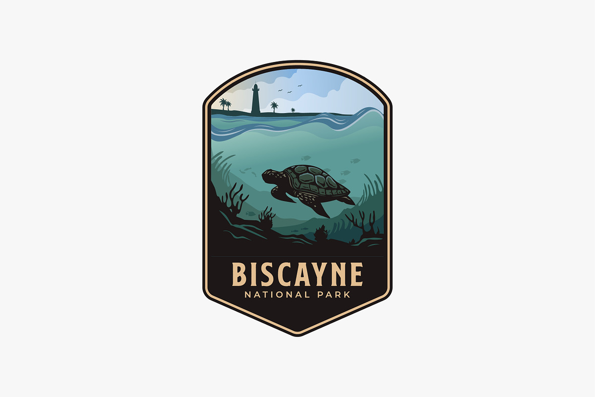 Biscayne National Park logo patch, a Branding & Logo Template by DOMHOUZE