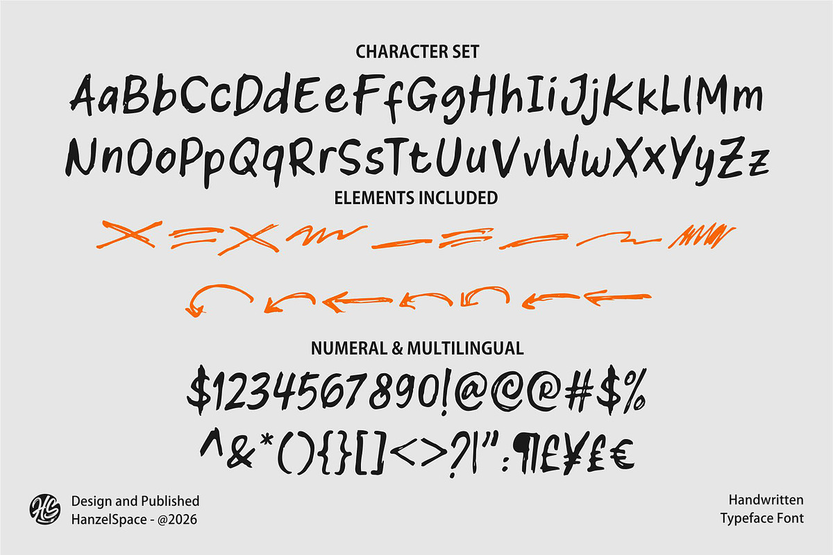 Glast Blitch Handwritten Font, a Handwritten Font by HanzelSpace Studio (Photo 8 of 8)
