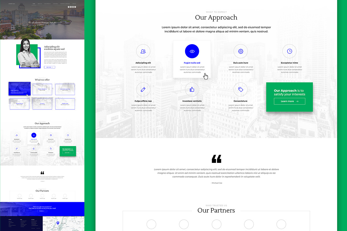 GREEN ME Landing Page PSD Template, a Landing Page Template by Better Be a Designer (Photo 4 of 5)