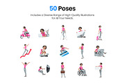 Active Woman – Set of 50 Poses, a Person Illustration by 3DMask (Thumbnail 3 of 6)