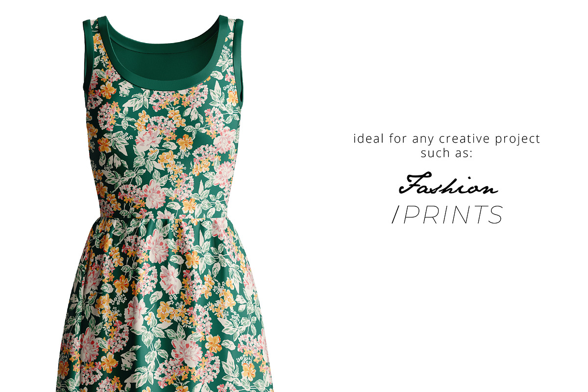 Watercolor Floral, Print Patterns, a Pattern Graphic by ASTUDIO (Photo 3 of 10)