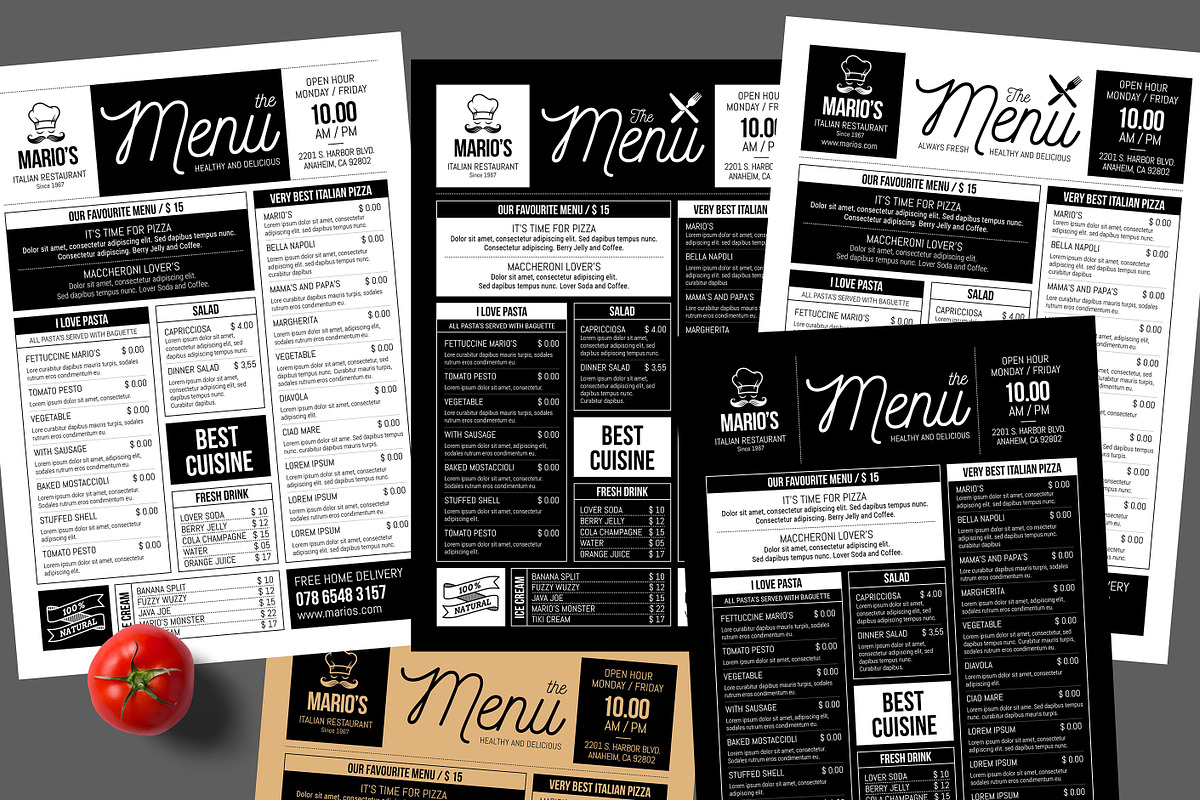 Minimal Vector Restaurant Template, a Stationery Template by Pingebat (Photo 3 of 4)