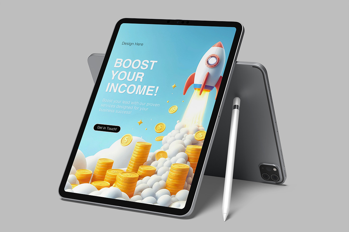 Tablet Screen Mockup, an iPad Mockup by lamorastudio (Photo 14 of 14)
