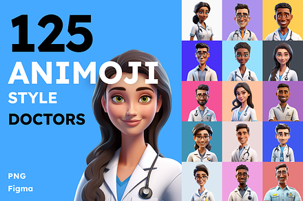 125 Animoji - Doctors, a Characters & Person 3D Model by Digital Blood