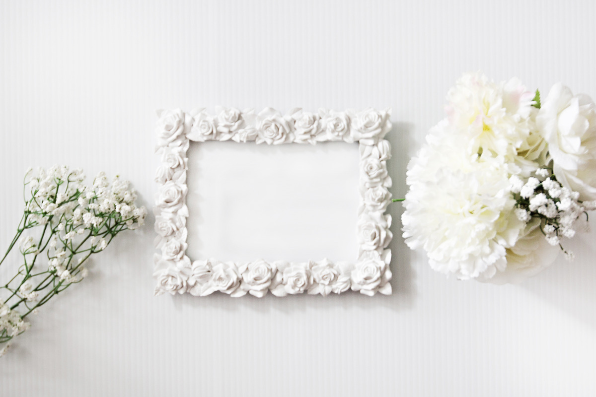 White on White Roses Mockup, a Product Mockup by Made By  Marisa (Photo 1 of 3)