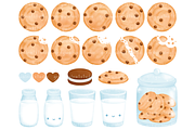 Milk and Cookies Clipart, an Illustration by greywalnutstudio (Thumbnail 2 of 3)
