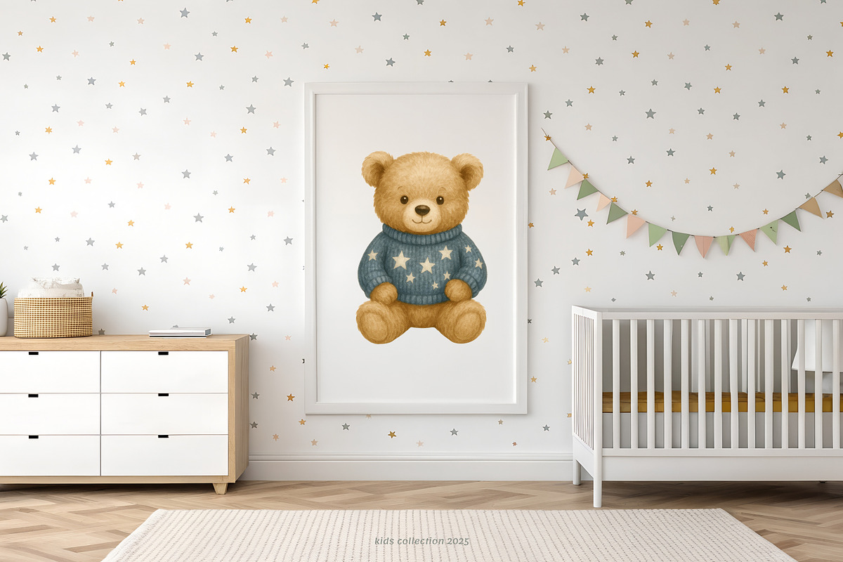 teddy bears and nursery clipart, a Decorative Illustration by Pink Studio Art (Photo 10 of 10)