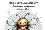 Whimsical Butterfly Clipart Set, an Animal Illustration by one-touch (Thumbnail 10 of 20)
