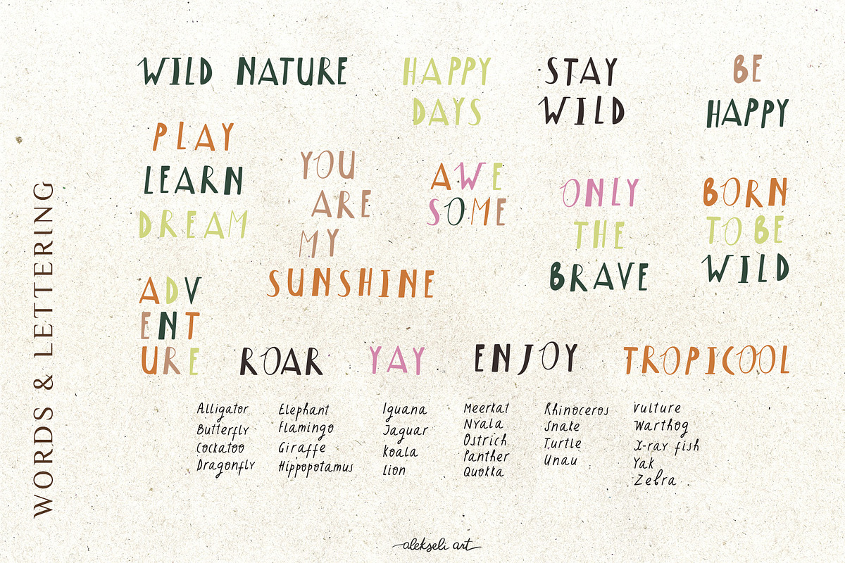 Safari Map Creator. Jungle animals, an Animal Illustration by AlekseliArt (Photo 12 of 14)