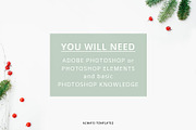 Christmas Card Template CC075, a Card Template by Always Templates (Thumbnail 2 of 2)