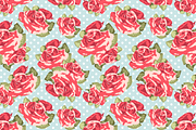 Shabby Chic Rose Digital Paper pack, a Pattern Graphic by GraphicMarket (Thumbnail 3 of 5)