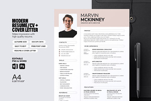 Resume/Cv Word, PSD, a Resume Template by Axpand