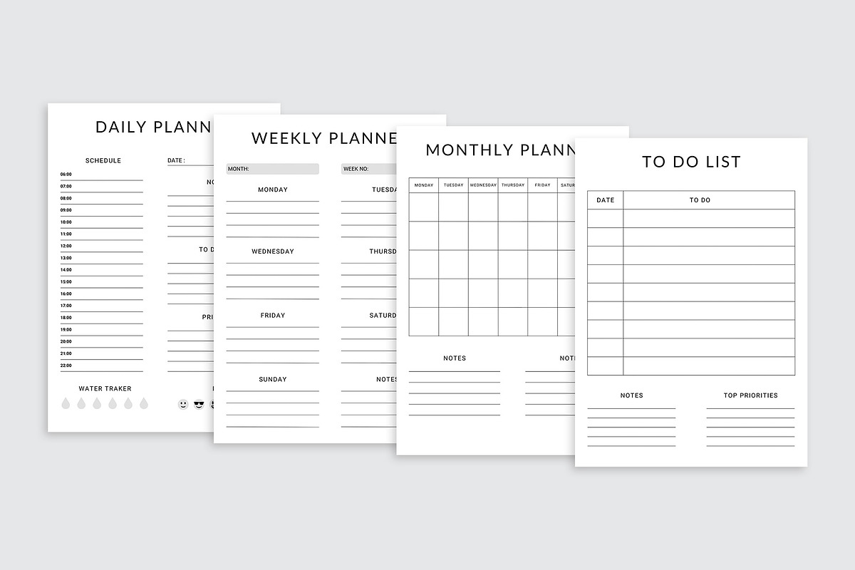 Digital Planner Template Canva, a Stationery Template by Graphic Fabrica (Photo 3 of 7)