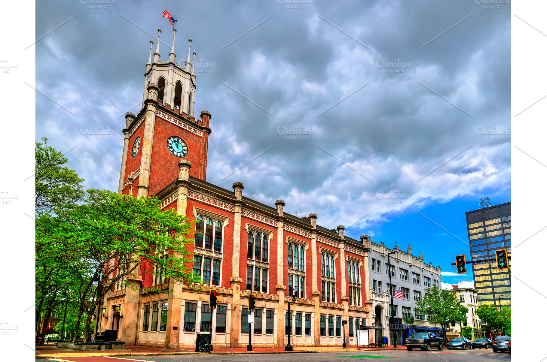 Manchester City Hall clock tower, an Architecture Photo by Leonid Andronov