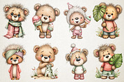 Funny Summer Teddy Bear Clipart, an Illustration by RobertsArt (Thumbnail 5 of 5)