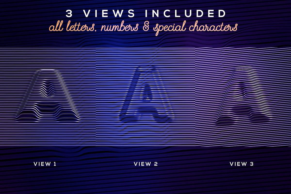 Embossed Lines 3D Lerttering, a Graphic by TVartworks (Photo 2 of 14)