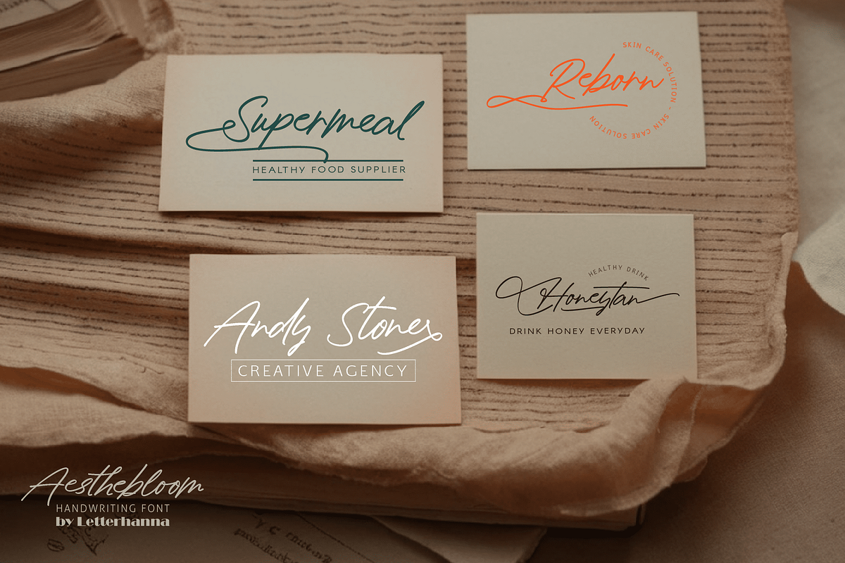 Aesthebloom Signature Script Font, a Handwritten Font by Letterhanna Studio (Photo 4 of 12)