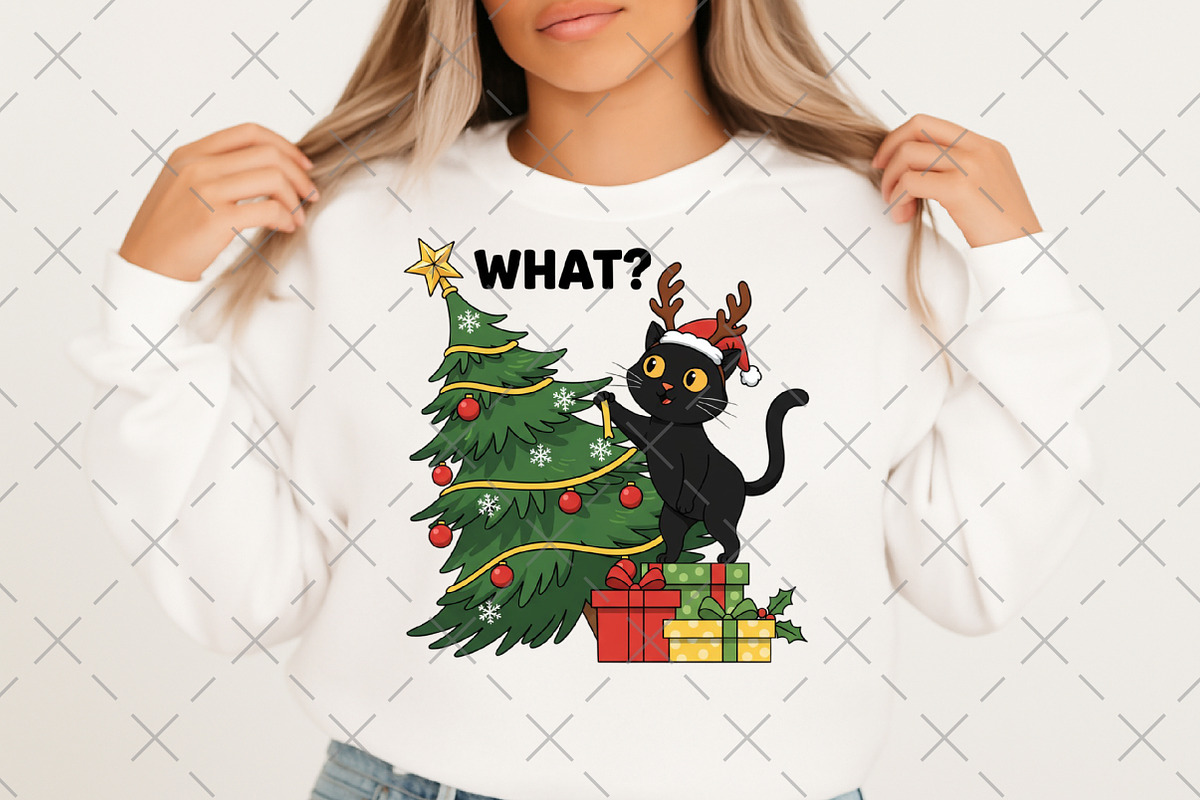 What Cat Christmas Tree png, an Illustration by Craft Nest (Photo 5 of 6)