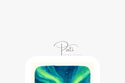 Aurora Borealis Clipart Set, a Decorative Illustration by Pati Charm Studio (Thumbnail 6 of 8)