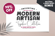 The Modern Artisan Font Collection, a Handwritten Font by Callie Rian & Co. (Thumbnail 1 of 25)