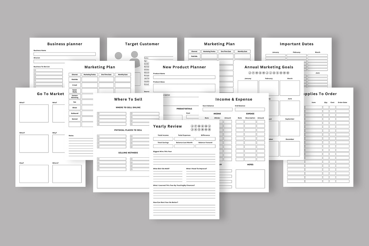 Ultimate Planner Bundle Pack, a Stationery Template by Design Zone (Photo 2 of 7)