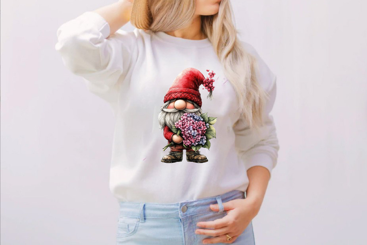Valentine's Gnome with Flowers Clip, an Illustration by SVGArt (Photo 8 of 8)