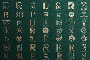 Letter R Logo Bundle RR Monogram Set