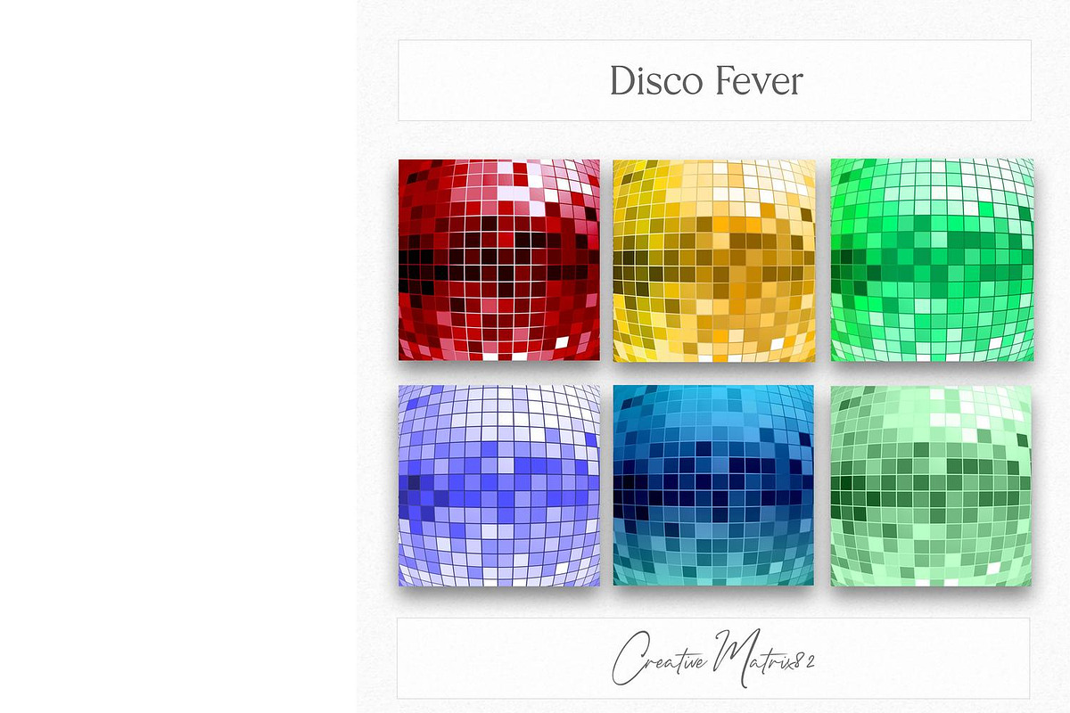 Disco Fever Digital Paper Pack, a Texture Graphic by Creative Matrix82 (Photo 5 of 6)