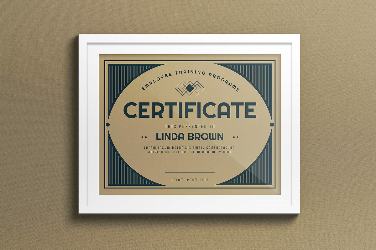 Green Vintage Design Certificate, a Print Template by graphicook (Photo 1 of 3)